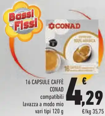 Conad Superstore 16 capsule caffè CONAD offerta