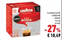 Conad Superstore 36 capsule caffè a modo mio LAVAZZA vari tipi offerta