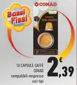 Conad Superstore 10 capsule caffè CONAD offerta