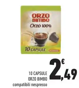 Conad Superstore 10 capsule orzo BIMBO offerta