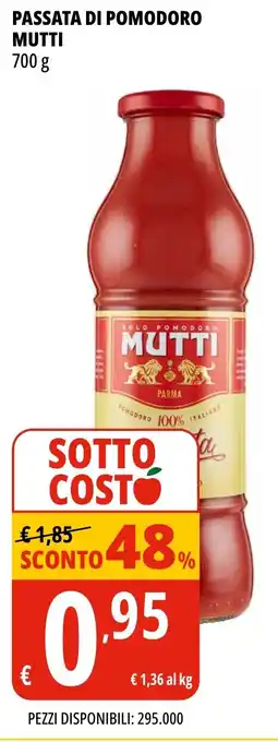 Tigros Passata di pomodoro mutti offerta