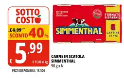 Tigros Carne in scatola simmenthal offerta