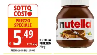 Tigros Nutella ferrero offerta