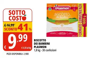 Tigros Biscotto dei bambini plasmon 30 confezioni offerta