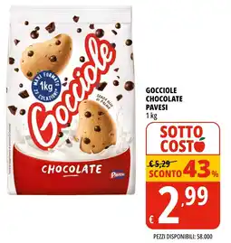 Tigros Gocciole chocolate pavesi offerta