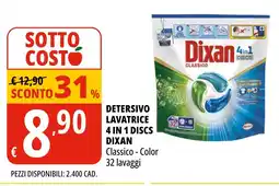 Tigros Detersivo lavatrice 4 in 1 discs dixan offerta