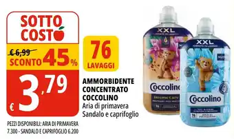 Tigros Ammorbidente concentrato coccolino aria di primavera sandalo e caprifoglio offerta