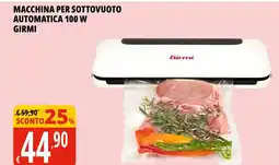 Tigros Macchina per sottovuoto automatica 100 w girmi offerta