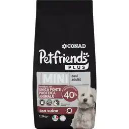 Spazio Conad ALIMENTO PER CANI ADULTI TAGLIA MINI CONAD PETFRIENDS PLUS offerta