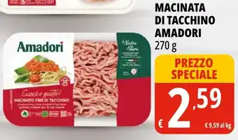 Tigros Macinata di tacchino amadori offerta