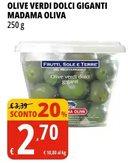 Tigros Olive verdi dolci giganti madama oliva offerta