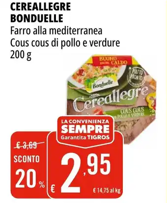 Tigros Cereallegre bonduelle offerta