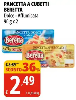 Tigros Pancetta a cubetti beretta dolce - affumicata offerta