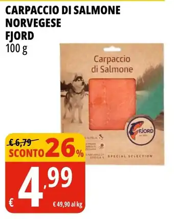 Tigros Carpaccio di salmone norvegese fjord offerta