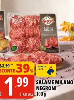 Tigros Salame milano negroni offerta