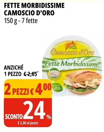 Tigros Fette morbidissime camoscio d'oro  7 fette offerta