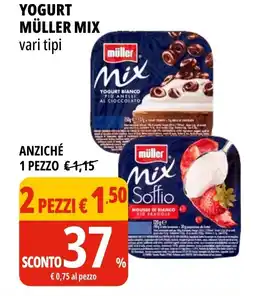 Tigros Yogurt müller mix vari tipi offerta