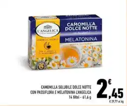 Conad Camomilla solubile dolce notte con passiflora e melatonina L'ANGELICA offerta