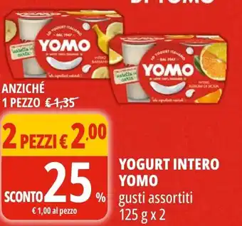 Tigros Yogurt intero yomo gusti assortiti  2 pezzi offerta