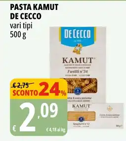 Tigros PASTA KAMUT DE CECCO offerta