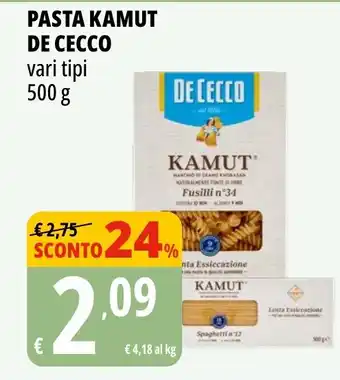 Tigros PASTA KAMUT DE CECCO offerta