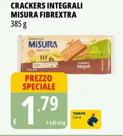 Tigros Crackers integrali misura fibrextra offerta