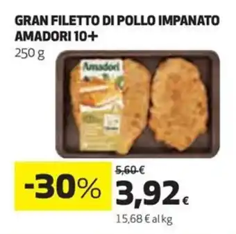 Coop Gran filetto di pollo impanato AMADORI 10+ offerta