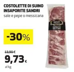 Coop Costolette di suino insaporite sandri offerta