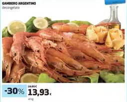 Coop Gambero argentino offerta