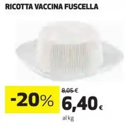 Coop Ricotta vaccina fuscella offerta