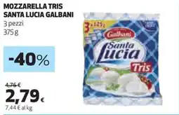 Coop Mozzarella tris santa lucia GALBANI offerta