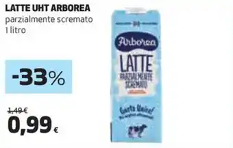 Coop LATTE UHT ARBOREA parzialmente scremato offerta