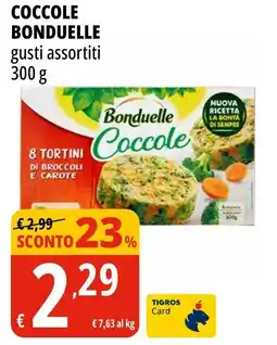 Tigros Coccole bonduelle gusti assortiti offerta