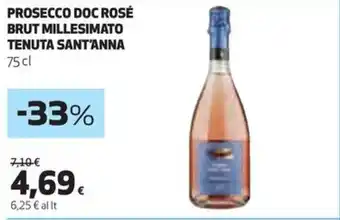 Coop Prosecco doc rosé brut millesimato tenuta SANT'ANNA offerta