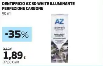 Coop Dentifricio az 3d white illuminante perfezione carbone offerta