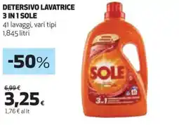 Coop Detersivo lavatrice 3 in 1 SOLE offerta