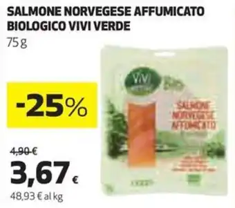 Coop Salmone norvegese affumicato biologico VIVI VERDE offerta