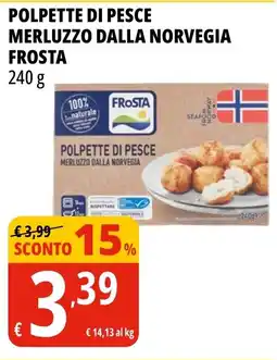 Tigros Polpette di pesce merluzzo dalla norvegia frosta offerta