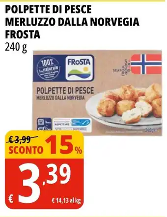 Tigros Polpette di pesce merluzzo dalla norvegia frosta offerta