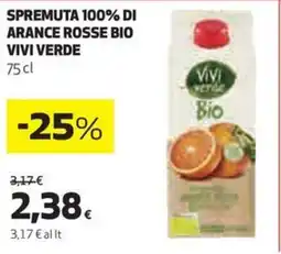 Coop Spremuta 100% di arance rosse bio VIVI VERDE offerta