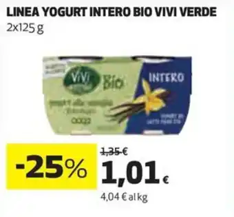 Coop Linea yogurt intero bio VIVI VERDE offerta