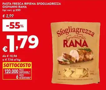 Bennet Pasta fresca ripiena sfogliagrezza GIOVANNI RANA offerta