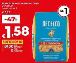 Bennet Pasta di semola di grano duro DE CECCO offerta