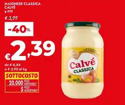 Bennet Maionese classica CALVÉ offerta