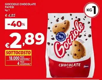 Bennet Gocciole chocolate PAVESI offerta