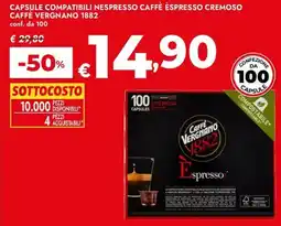 Bennet Capsule compatibili nespresso caffè espresso cremoso CAFFÈ VERGNANO 1882 offerta