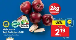 Lidl Mele rosse Red Delicious IGP offerta