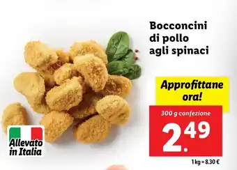 Lidl Bocconcini di pollo agli spinaci offerta