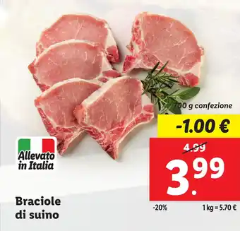 Lidl Braciole di suino offerta