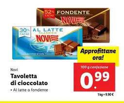 Lidl Novi Tavoletta di cioccolato offerta